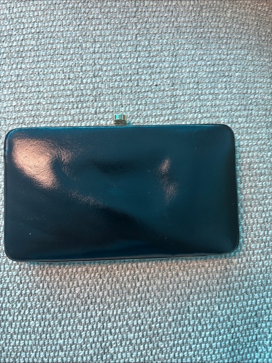 Perlina Handbags - Perlina Black Patent Clutch Wallet